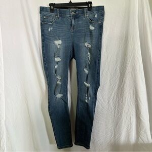 Torrid Distressed Ripped Jeggings 16R - Women’s Plus Size Blue Denim Jeans